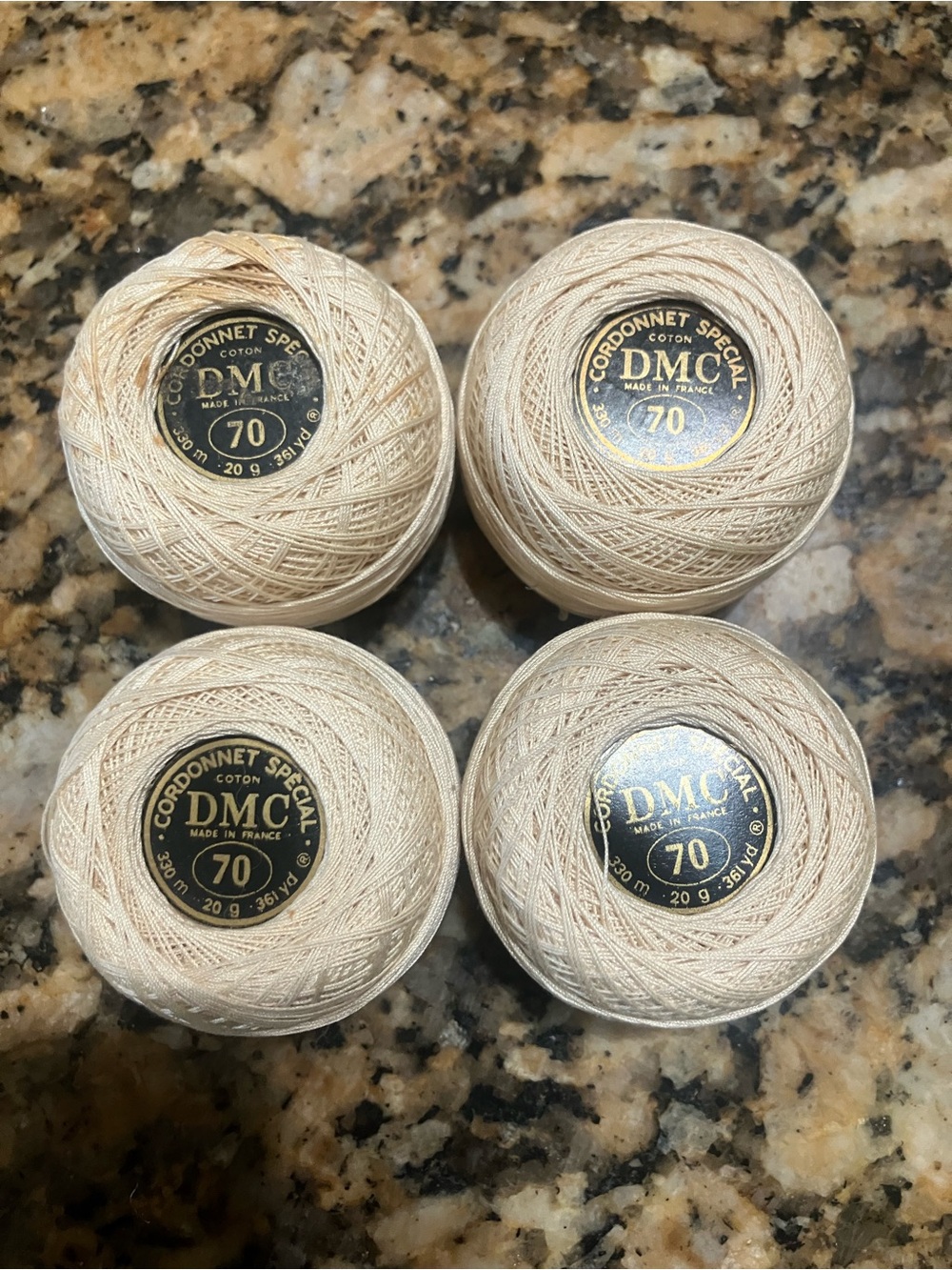 DMC Cordonnet Spécial Size 70 Crochet Thread - Cream (4 Balls)